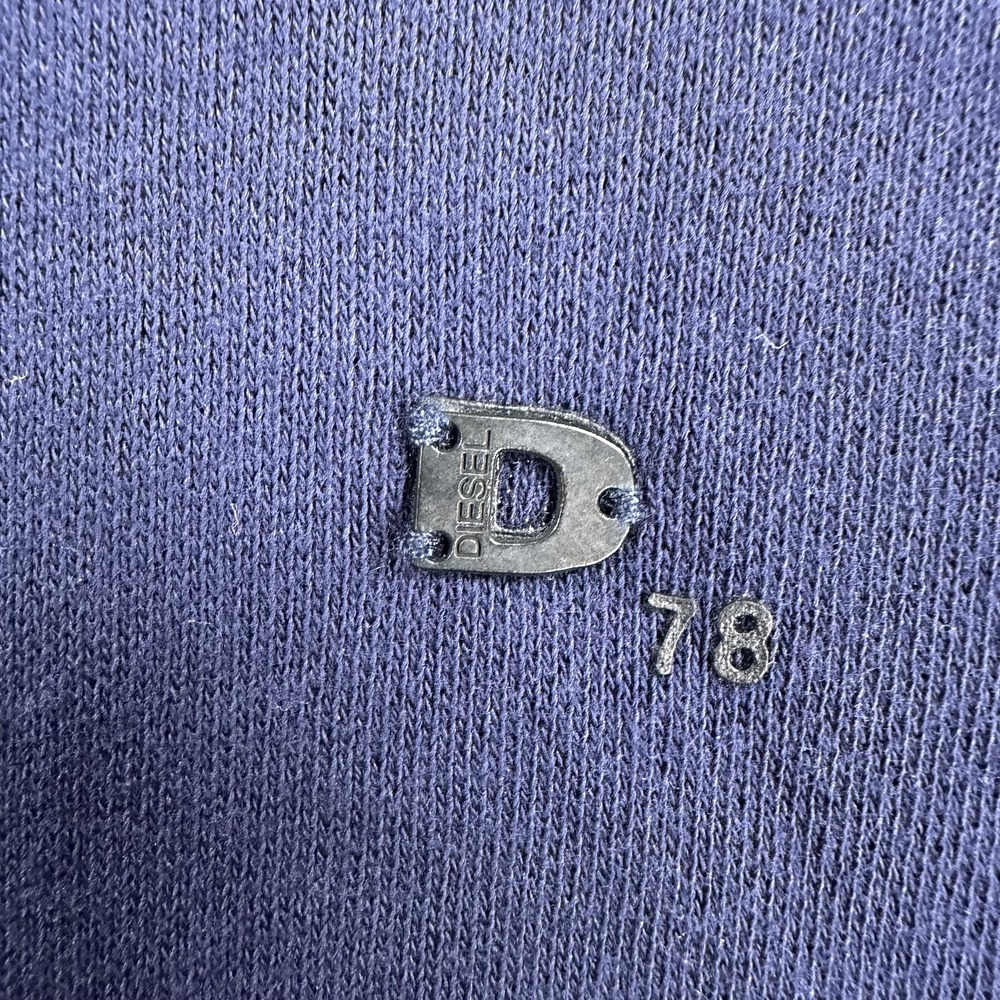 Diesel Sweater Mens XL Blue S-Dant-Klark Cotton Crewneck Logo NWT - Picture 5 of 16
